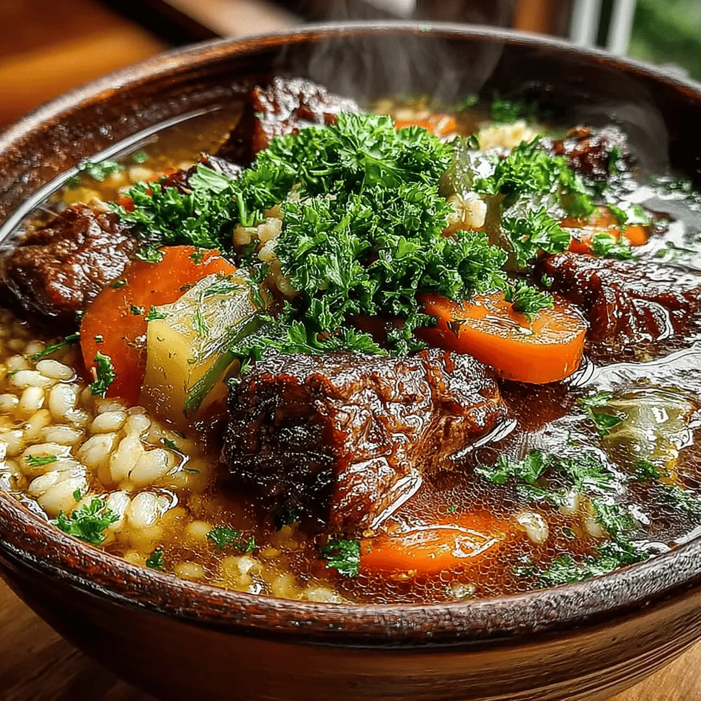 In the realm of comforting meals, few dishes offer the same warmth and satisfaction as a well-prepared soup. Our Slow Cooker Beef & Barley Soup epitomizes the essence of comfort food, providing a hearty, nourishing experience that is perfect for chilly evenings or any time you crave a bowl of something wholesome. This recipe brings together tender chunks of beef, nutritious barley, and a colorful array of vegetables, all simmered together in a slow cooker to create a symphony of flavors and textures.