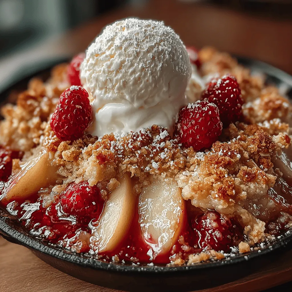 There's something undeniably comforting about a warm cobbler, especially when it’s fresh out of the oven, its sweet aroma wafting through the kitchen. Cobblers, with their luscious fruit fillings and crumbly toppings, have earned a special place in the hearts of dessert lovers everywhere. They evoke memories of family gatherings, potlucks, and cozy evenings spent with loved ones, all gathered around a table to share in the simple pleasure of homemade dessert. This Sweet & Tangy Pear & Raspberry Cobbler takes that beloved classic and elevates it with a delightful combination of sweet pears and tangy raspberries, creating a harmonious flavor profile that dances on the palate.