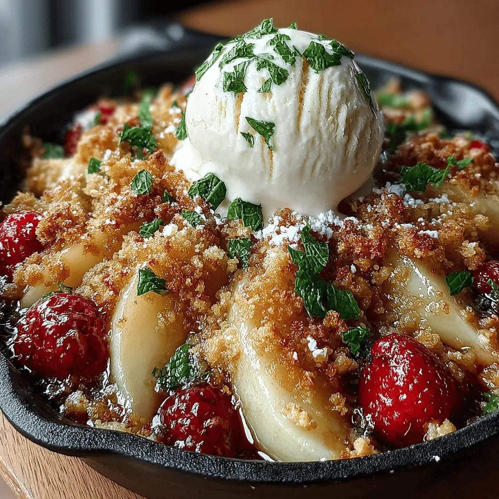 There's something undeniably comforting about a warm cobbler, especially when it’s fresh out of the oven, its sweet aroma wafting through the kitchen. Cobblers, with their luscious fruit fillings and crumbly toppings, have earned a special place in the hearts of dessert lovers everywhere. They evoke memories of family gatherings, potlucks, and cozy evenings spent with loved ones, all gathered around a table to share in the simple pleasure of homemade dessert. This Sweet & Tangy Pear & Raspberry Cobbler takes that beloved classic and elevates it with a delightful combination of sweet pears and tangy raspberries, creating a harmonious flavor profile that dances on the palate.
