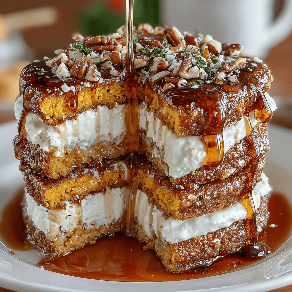 As the leaves turn and the aroma of autumn fills the air, there's no better way to celebrate the season than with a deliciously festive breakfast. Pumpkin Pancake Sandwich Bites are not just a treat for the taste buds; they also embody the warm, comforting flavors of fall. This delightful dish takes the classic pancake to new heights by transforming it into a charming sandwich, filled with a creamy maple-infused goodness that everyone will love. Whether you are hosting a cozy brunch, enjoying a leisurely breakfast with family, or simply treating yourself to something special, these pancake bites are sure to impress.