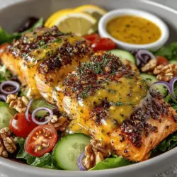 Honey Mustard Glazed Salmon Salad: A Culinary Delight