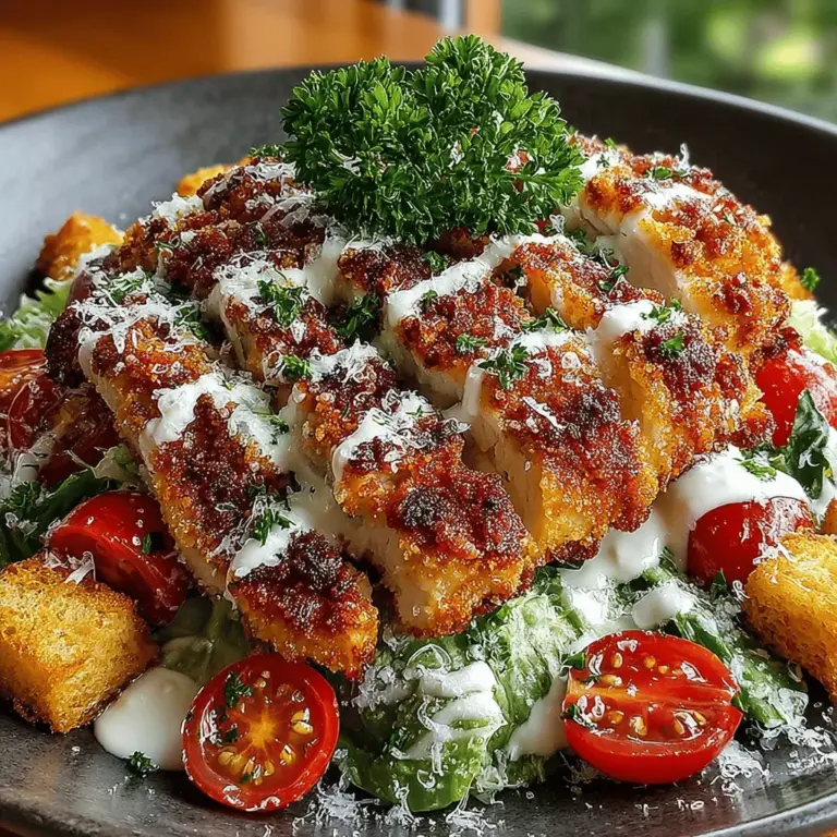 Caesar salad has long been a beloved dish in the culinary world, renowned for its creamy dressing, crunchy croutons, and crisp Romaine lettuce. This classic salad has inspired countless variations, each adding unique twists to the traditional recipe. One such delightful twist is the "Crispy Chicken Caesar Bliss," a dish that not only enhances the classic flavors of Caesar salad but also introduces the satisfying crunch of crispy chicken, making it a hearty meal perfect for any occasion.
