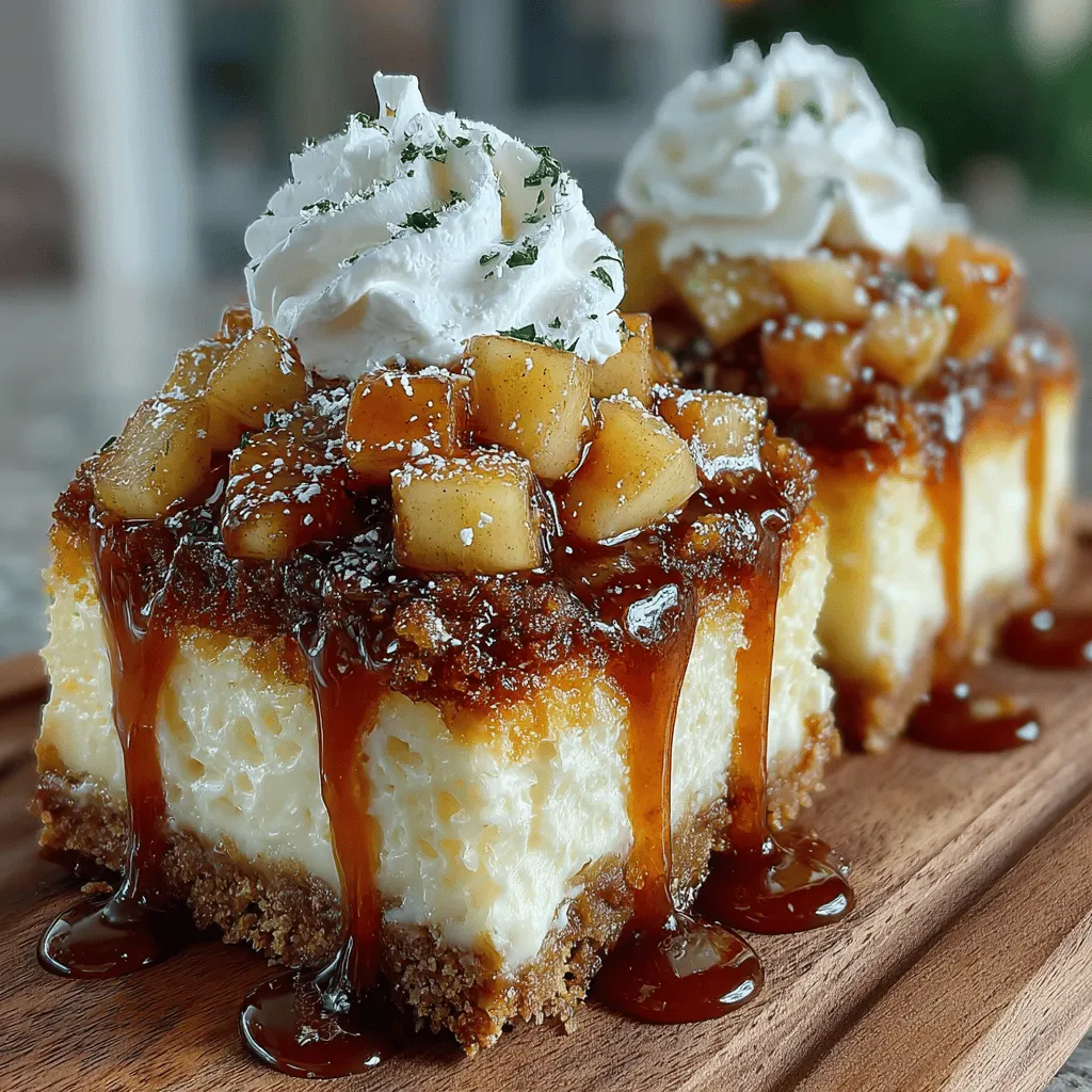If you're searching for a dessert that beautifully marries the warmth of autumn spices with the creamy richness of cheesecake, look no further than caramelized apple cinnamon cheesecake bars. These delightful treats not only capture the essence of fall with their comforting flavors, but they also provide a stunning visual appeal that makes them perfect for gatherings, family dinners, or simply enjoying a cozy night in. The harmonious blend of caramelized apples, a hint of cinnamon, and the velvety texture of cheesecake creates a dessert experience that is sure to impress.