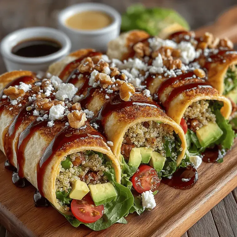 In the fast-paced modern world, where time is often of the essence, finding healthy and delicious meal options can feel like a daunting task. However, Balsamic Vinaigrette Wraps emerge as a standout choice in the realm of quick, nutritious meals. These vibrant wraps are a symphony of fresh greens, protein-packed quinoa, and creamy avocado, all brought together with a tangy and flavorful balsamic vinaigrette. Versatile and easy to customize, they are ideal for lunch, dinner, or even a wholesome snack. In this article, we will delve into the components that make up these wraps, guide you through the preparation process, and highlight the nutritional benefits that accompany each ingredient.