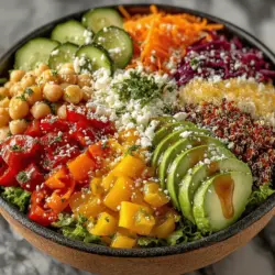 It’s often said that you should “eat the rainbow,” and for good reason. Each color of fruits and vegetables signifies a different set of nutrients and health benefits. For instance, the greens in your salad—such as spinach and kale—are packed with iron and calcium, essential for maintaining strong bones and energy levels. Reds, like tomatoes and bell peppers, are rich in antioxidants, which help combat oxidative stress and reduce the risk of chronic diseases.