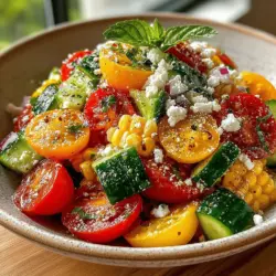 As the sun shines brighter and the temperatures rise, summer brings with it a bounty of fresh produce that is perfect for creating vibrant and refreshing salads. Summer salads are not just meals; they are an experience, filled with the bright colors and flavors of seasonal ingredients that awaken the senses. Among the myriad of summer dishes, the "Bright & Crunchy Summer Delight" stands out as a nutritious and visually appealing choice. This salad combines the juicy sweetness of heirloom tomatoes, the crispness of fresh corn, and the refreshing bite of cucumbers, all dressed in a light vinaigrette. It not only tantalizes the taste buds but also provides a nourishing option for warm-weather dining.