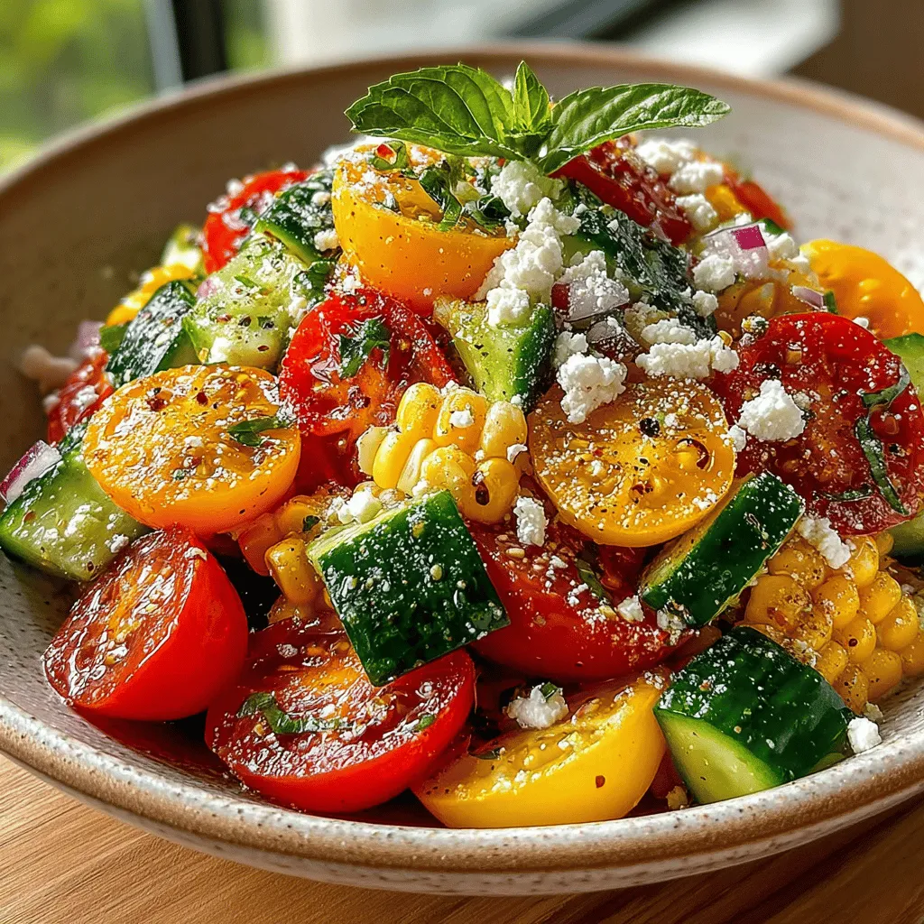 As the sun shines brighter and the temperatures rise, summer brings with it a bounty of fresh produce that is perfect for creating vibrant and refreshing salads. Summer salads are not just meals; they are an experience, filled with the bright colors and flavors of seasonal ingredients that awaken the senses. Among the myriad of summer dishes, the "Bright & Crunchy Summer Delight" stands out as a nutritious and visually appealing choice. This salad combines the juicy sweetness of heirloom tomatoes, the crispness of fresh corn, and the refreshing bite of cucumbers, all dressed in a light vinaigrette. It not only tantalizes the taste buds but also provides a nourishing option for warm-weather dining.