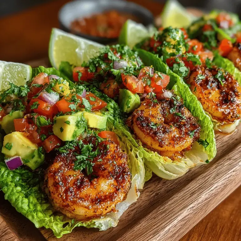 If you're looking for a healthy, refreshing meal option that bursts with flavor, look no further than Zesty Garlic Lime Shrimp Lettuce Wraps. This dish is not only visually appealing but also packs a nutritional punch. Imagine succulent shrimp marinated in zesty lime juice and aromatic garlic, all wrapped up in crisp lettuce leaves and complemented by fresh, vibrant vegetables. These wraps are perfect for a light lunch, a satisfying dinner, or even an impressive appetizer for your next gathering.