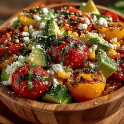 As the summer sun warms the air and gardens burst with vibrant colors, there’s no better way to celebrate the season than with a dish that embodies its essence: the Sun-Kissed Tomato & Corn Delight. This refreshing salad is a delightful combination of sweet cherry tomatoes, succulent corn, and an array of complementary ingredients that create a symphony of flavors and textures. Perfect for summer gatherings, picnics, or as a nutritious side dish, this salad is all about embracing the fresh produce that the season offers.