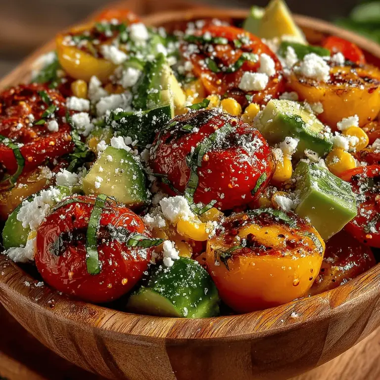 As the summer sun warms the air and gardens burst with vibrant colors, there’s no better way to celebrate the season than with a dish that embodies its essence: the Sun-Kissed Tomato & Corn Delight. This refreshing salad is a delightful combination of sweet cherry tomatoes, succulent corn, and an array of complementary ingredients that create a symphony of flavors and textures. Perfect for summer gatherings, picnics, or as a nutritious side dish, this salad is all about embracing the fresh produce that the season offers.