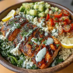 Zesty Grilled Lemon Garlic Salmon Bowls
