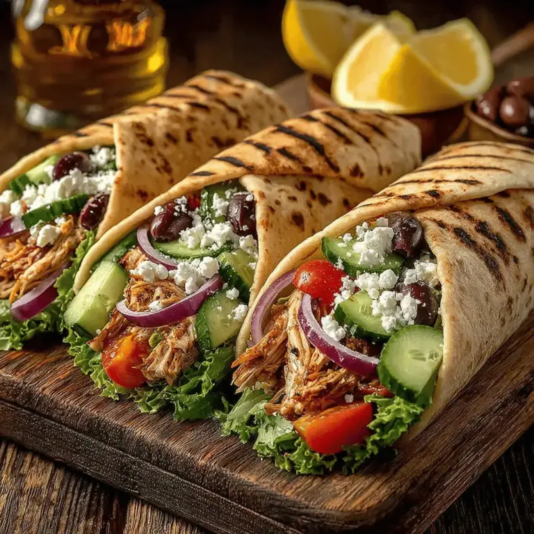 Greek cuisine is celebrated for its rich tapestry of flavors, vibrant colors, and wholesome ingredients. Renowned for its emphasis on fresh vegetables, lean meats, and healthy fats, Greek food embodies a culinary philosophy that prioritizes both taste and nutrition. Among the myriad of delicious dishes that the Mediterranean has to offer, Zesty Greek Chicken Pita Wraps stand out as an enticing option that perfectly encapsulates the essence of this beloved cuisine. These wraps combine tender grilled chicken with a medley of fresh vegetables, briny feta cheese, and a zesty dressing, all enveloped within the comforting embrace of whole wheat pita bread. Not only are they a satisfying meal choice for lunch or dinner, but they also offer a healthy alternative that does not compromise on flavor.