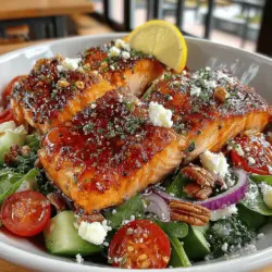Honey Mustard Glazed Salmon Salad