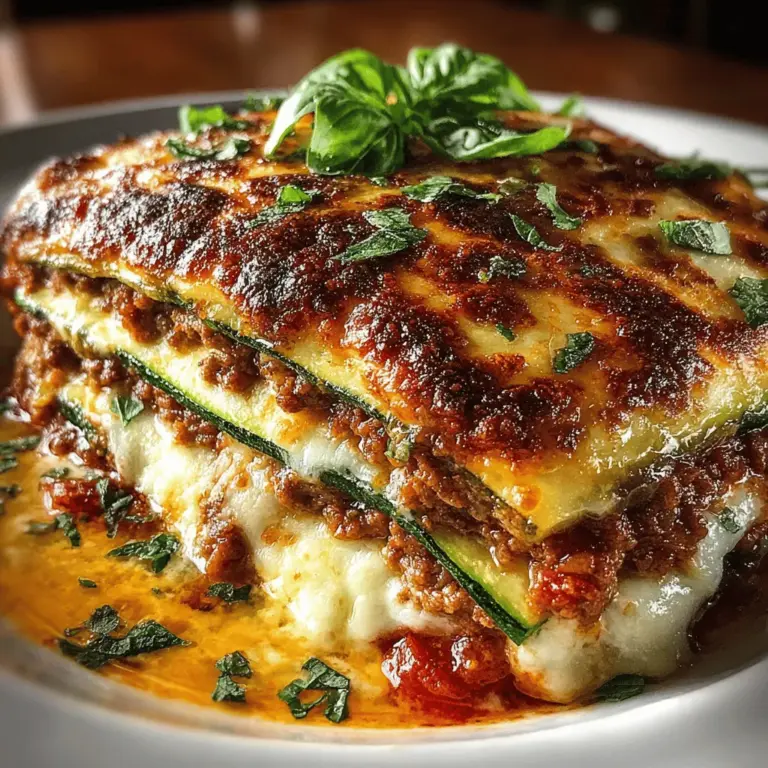 Lasagna is a beloved dish that has graced dinner tables for generations. Traditionally made with layers of pasta, rich meat sauce, and gooey cheese, it’s a comfort food that many people adore. However, as more individuals seek healthier meal alternatives without sacrificing flavor, Zucchini Delight Lasagna has emerged as a fantastic option. This delicious recipe not only retains the essence of classic lasagna but also offers a nutritious twist by substituting zucchini for traditional pasta.