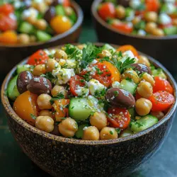 Bright & Zesty Mediterranean Chickpea Salad Bowls